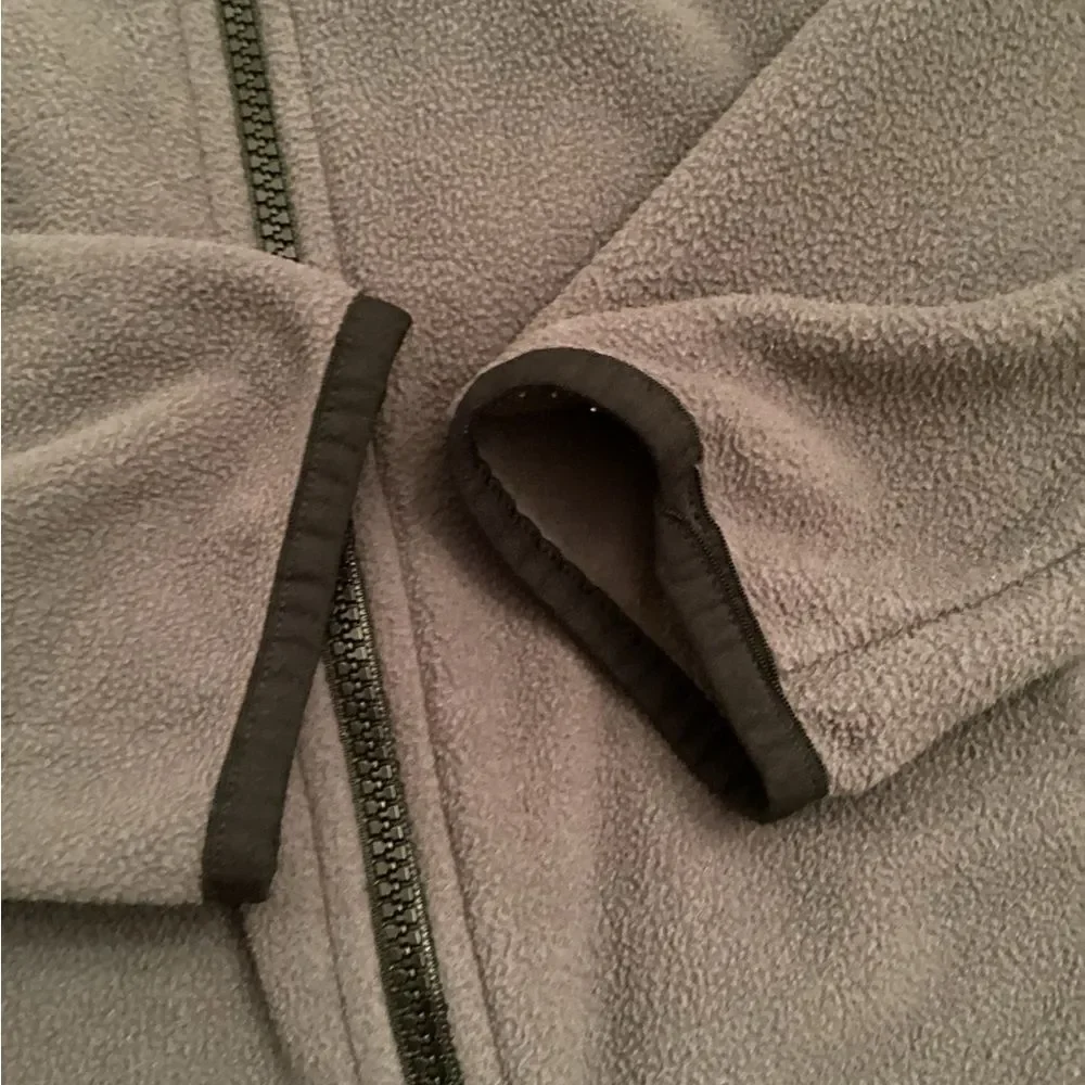 THE NORTH FACE BOYS XL ’FULL ZIP LIGHTWEIGHT HOODED FLEECE  GRAY  BLACK